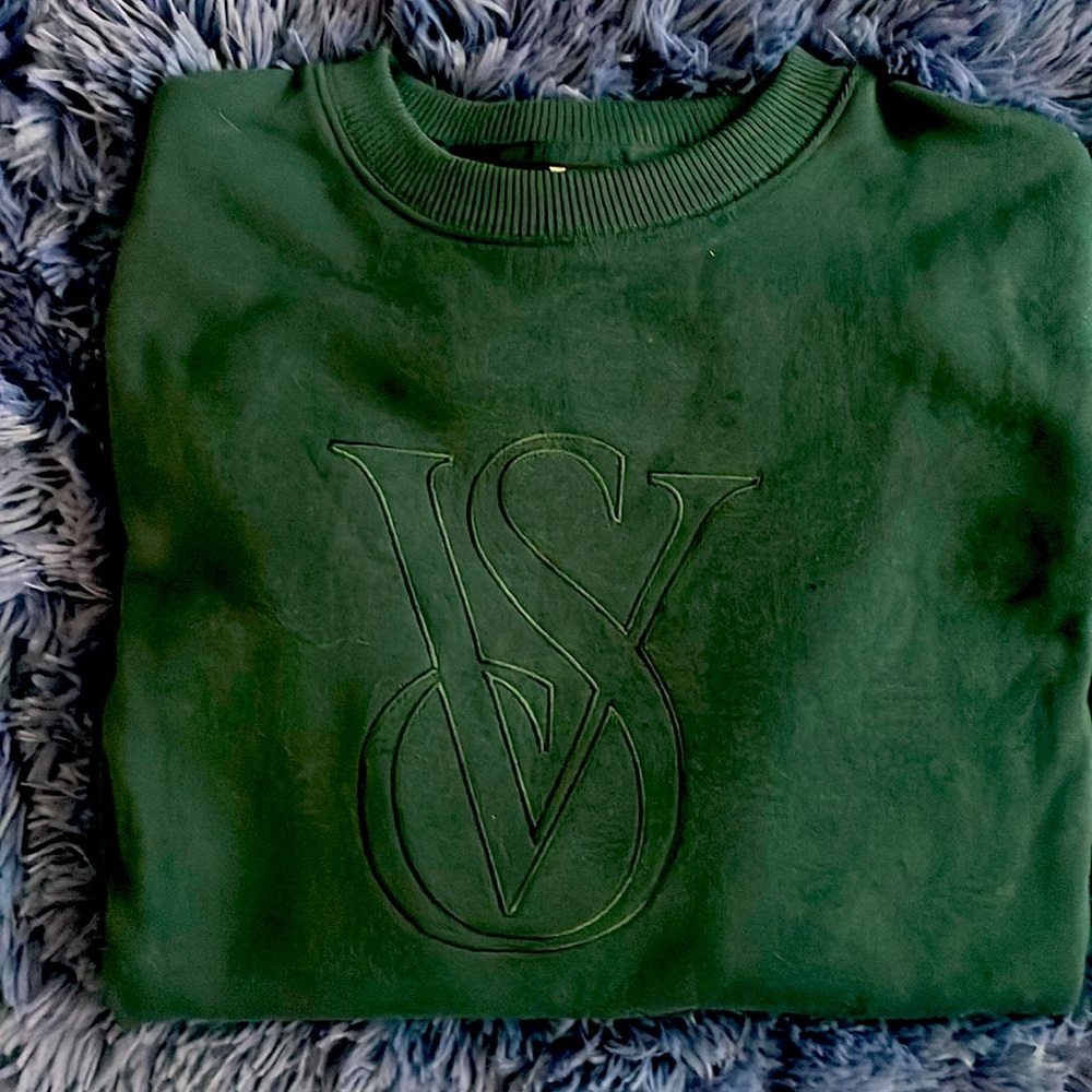 Super soft VS sport dark green crew neck sweatshirt